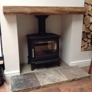 A Stonehouse York Reclaimed Stone Hearth