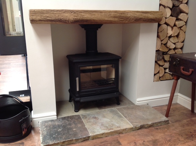 A Stonehouse York Reclaimed Stone Hearth