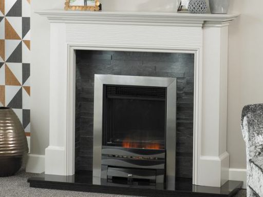 Ruffle Electric Fireplace Suite